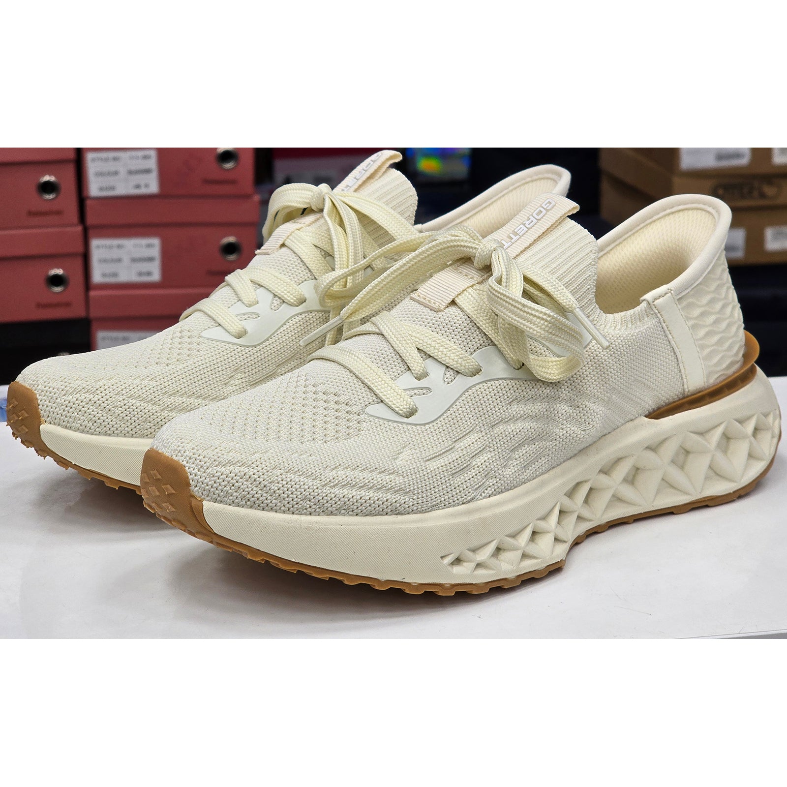 Pantofi Goretti D100-CL27973 Bej Imagine secundară a produsului