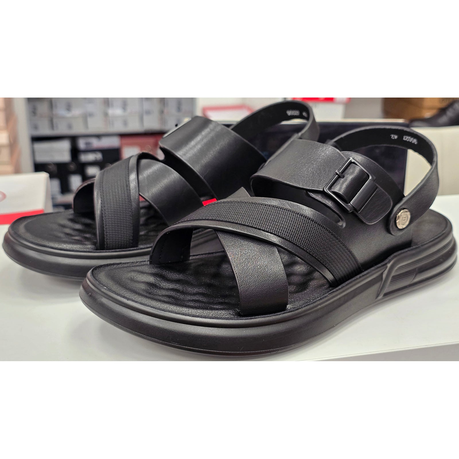 Sandale barbati Mels 95027 Black Imagine secundară a produsului