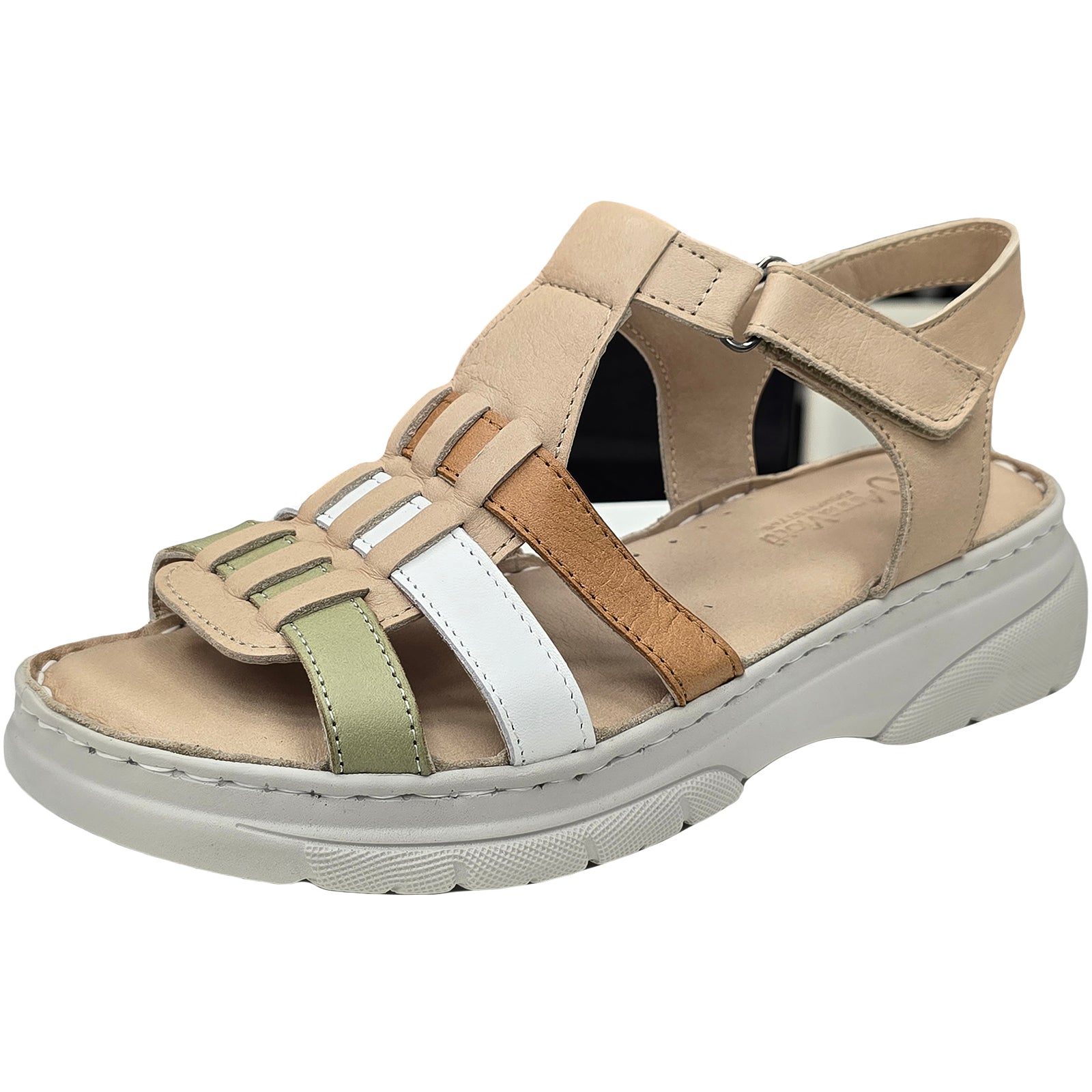 Sandale Anna Viotti D60-336 Bej-Tab-Beyz-Scorp