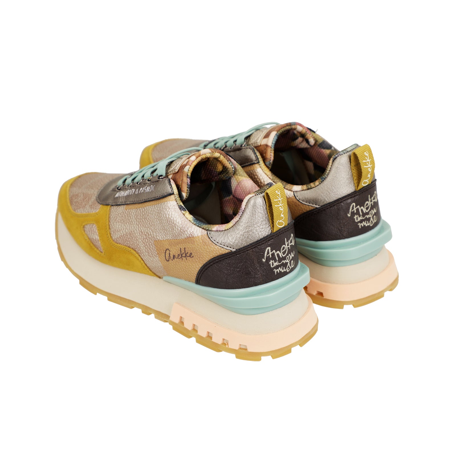 Pantofi Anekke Lisboa 423 Yellow&Gold