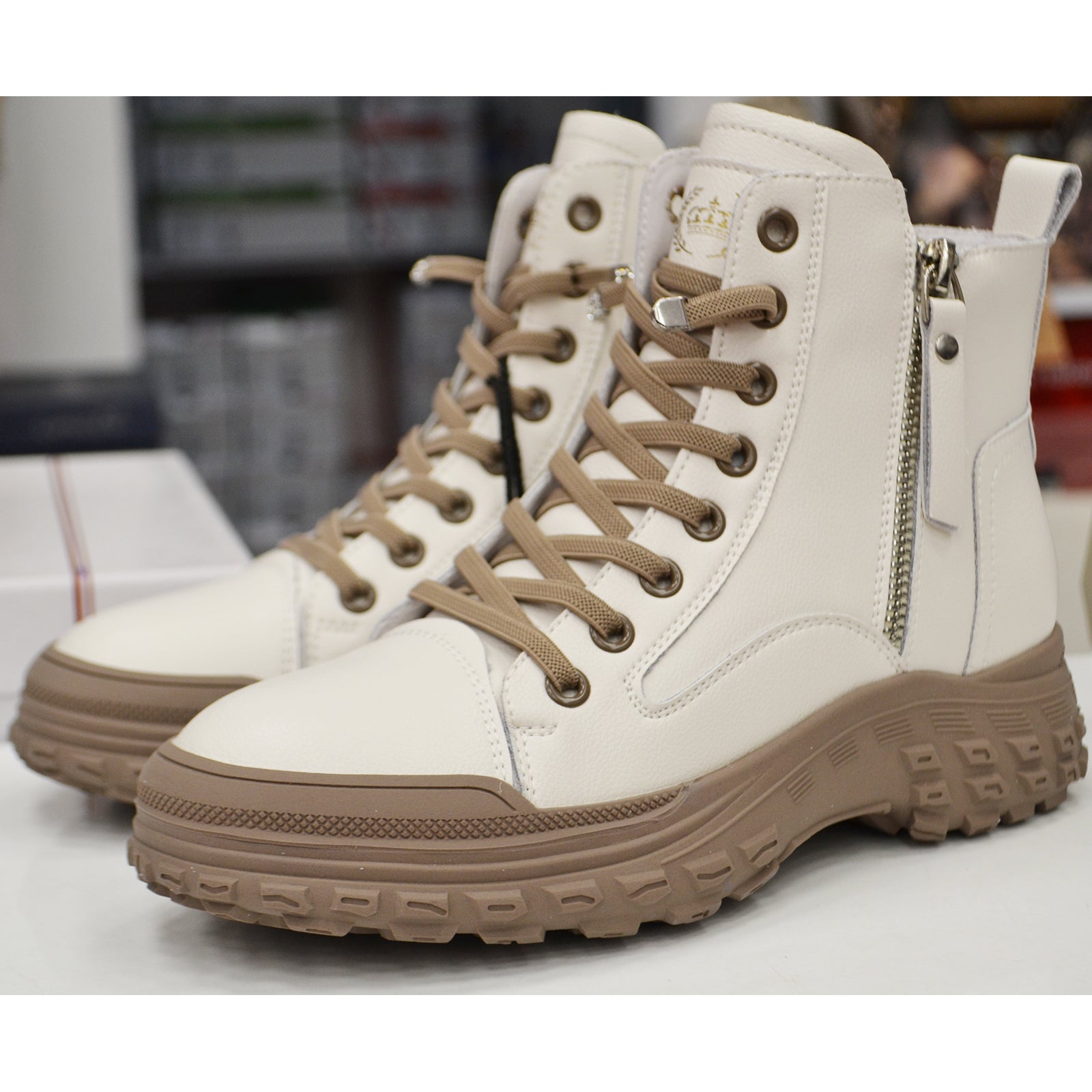 Ghete Franco Gerardo 1292 Beige/Khaki Imagine secundară a produsului