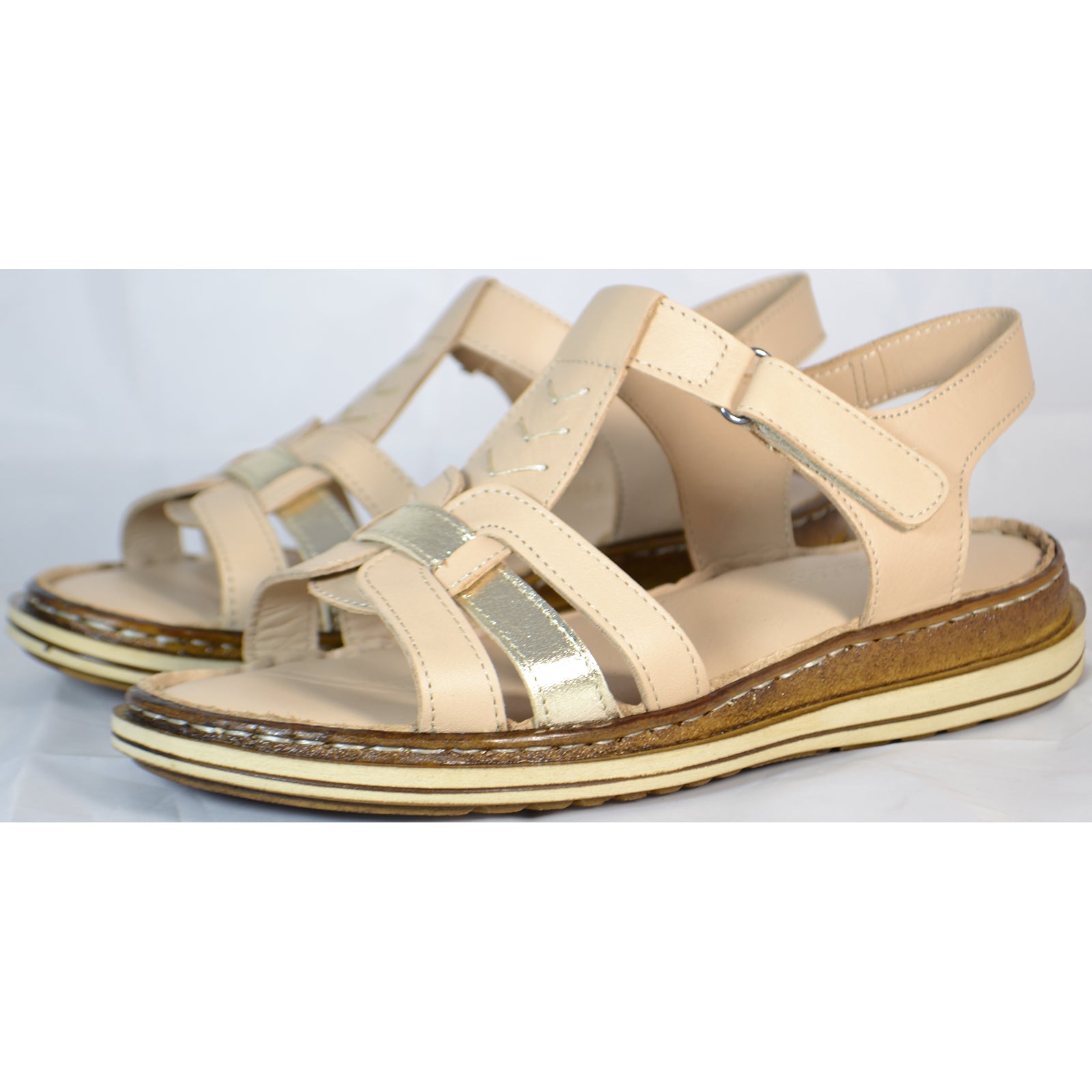 Sandale Anna Viotti D60-017 Bej Imagine secundară a produsului