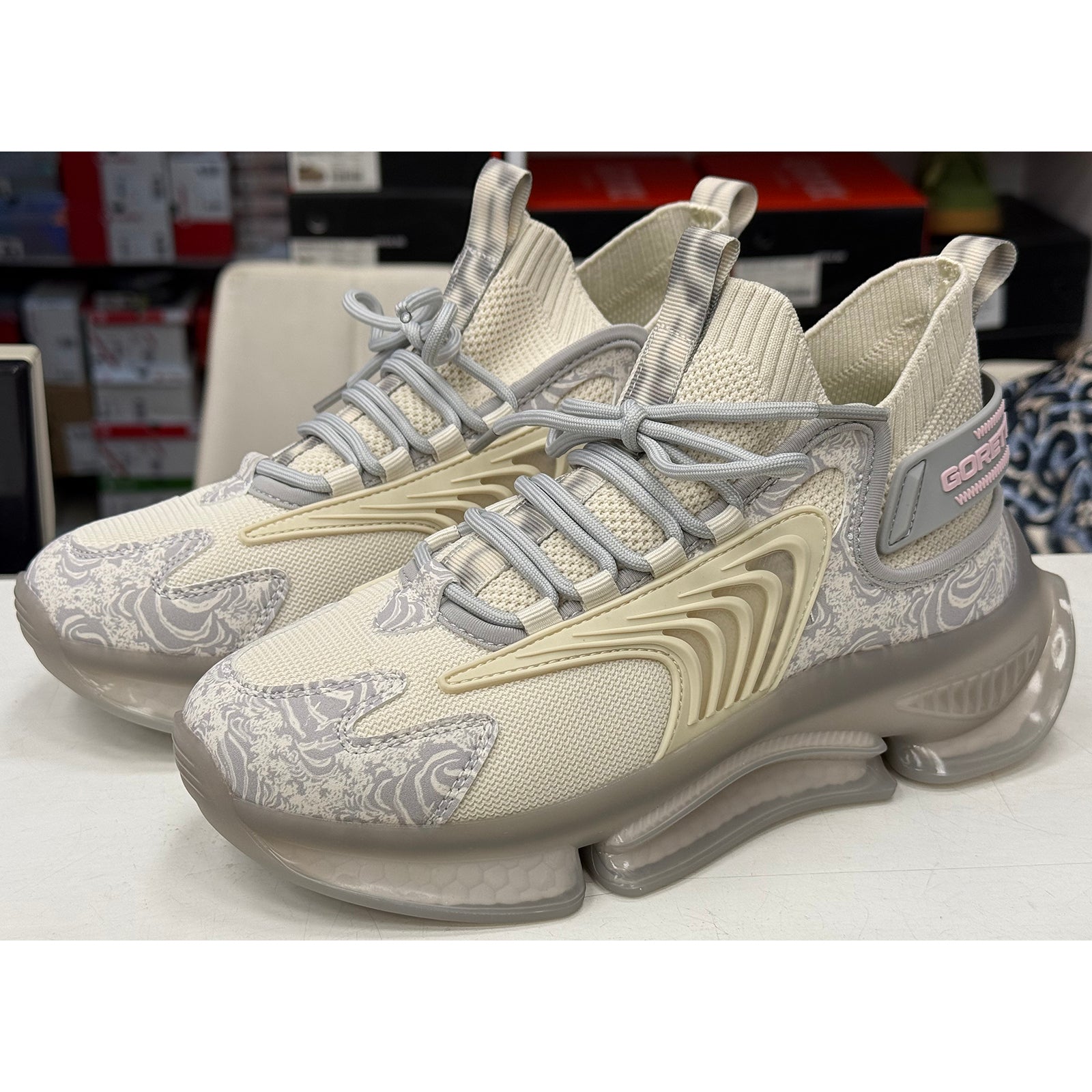 Pantofi Goretti D100-CL31091 Grey/Bej Imagine secundară a produsului