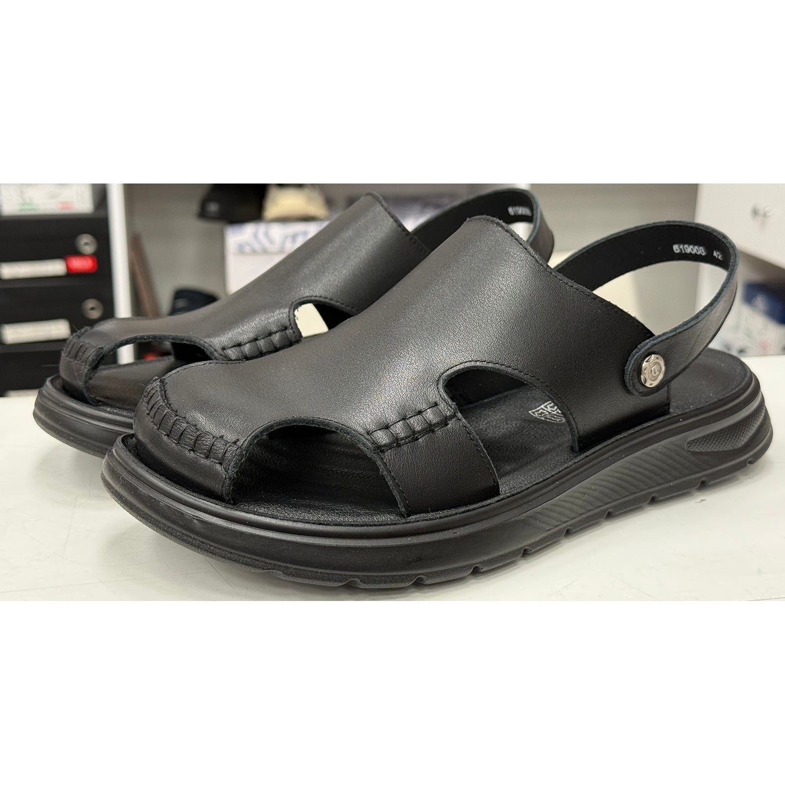 Sandale barbati Mels 619008 Negre