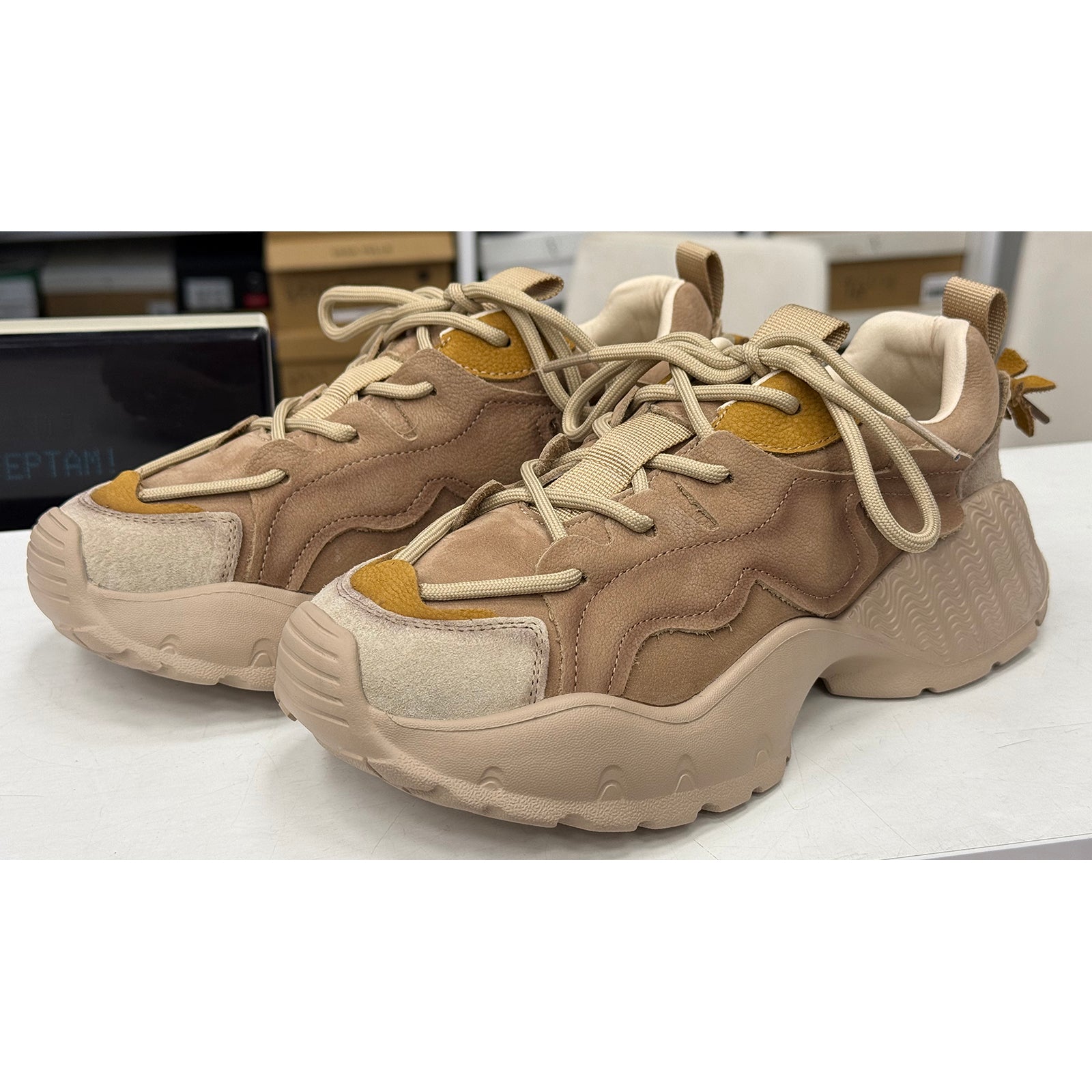 Pantofi Franco Gerardo 7110 Khaki/Cream Imagine secundară a produsului