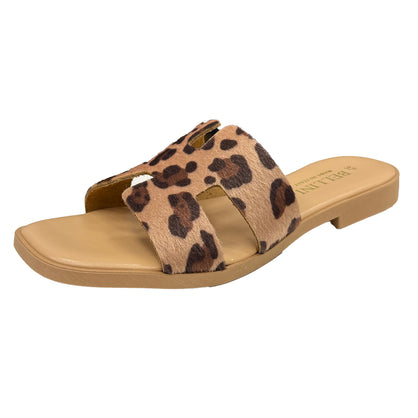 Papuci Bellini Leopardo Beige