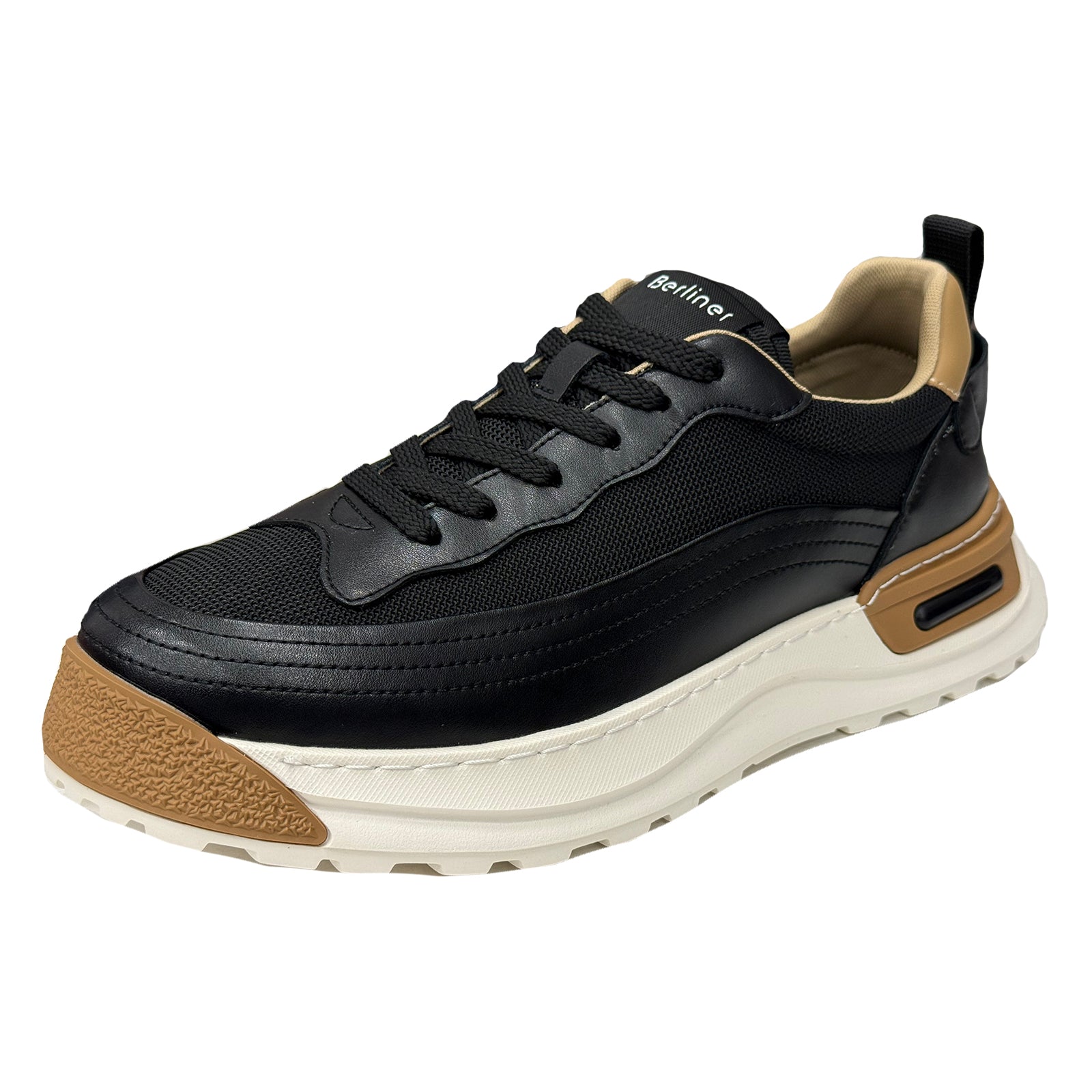 Pantofi barbati Berliner 23017 Black/Taupe Imagine principală a produsului