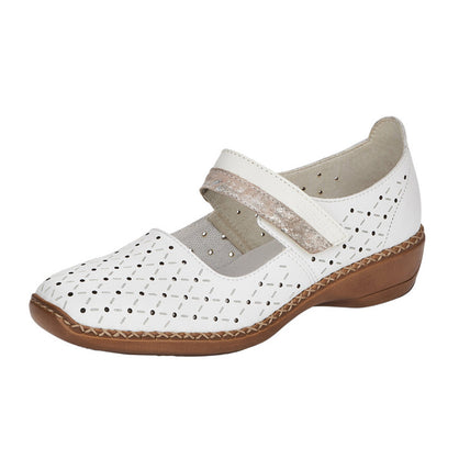 Pantofi Rieker 41389-80 White