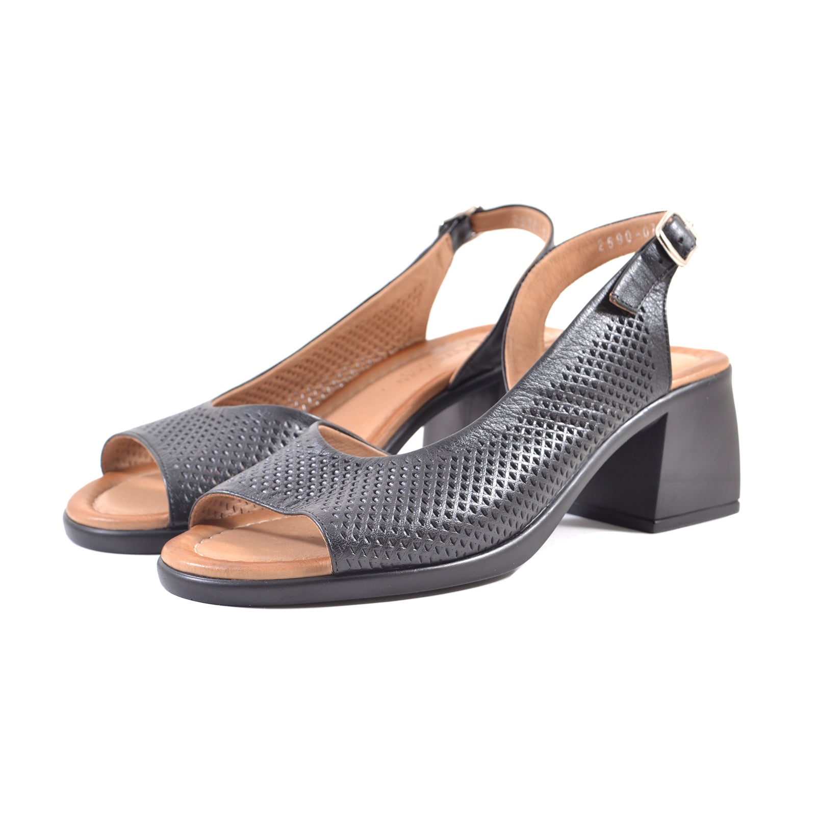 Sandale Anna Viotti D2590 Negre Imagine secundară a produsului